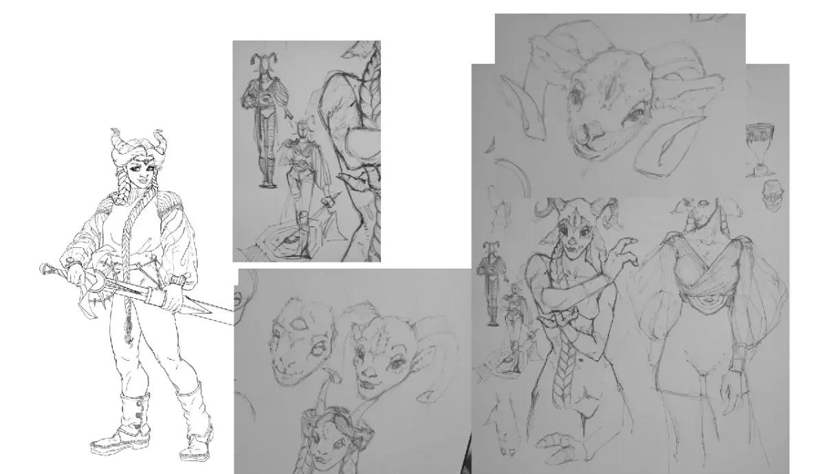 游戏角色设计:山羊公主萨弥拉