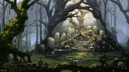 光影与色彩的交织 探索者WENJ的毕业设计原画世界